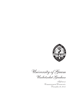 University of Guam Commencement Ceremonies Fall 2015