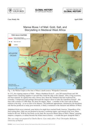 Mansa Musa I of Mali: Gold, Salt, and Storytelling in Medieval West Africa