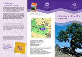 Charnwood Peaks Century Much of Charnwood Had Lost Its Tree Cover