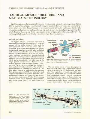 Tactical Missile Structures and Materials Technology