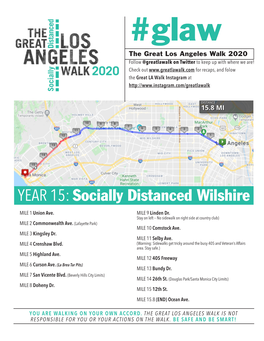YEAR 15: Socially Distanced Wilshire MILE 1 Union Ave