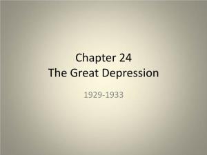 Chapter 24 the Great Depression