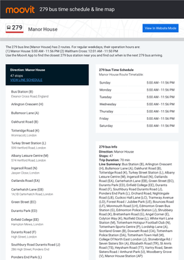 279 Bus Time Schedule & Line Route