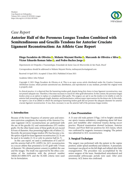 Anterior Half of the Peroneus Longus Tendon Combined with Semitendinosus and Gracilis Tendons for Anterior Cruciate Ligament Reconstruction: an Athlete Case Report