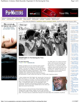 Page 1 of 4 Popmatters | Columns | Mark Reynolds | Negritude 2.0 | Re