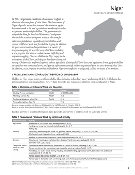 2017 Findings on the Worst Forms of Child Labor: Niger
