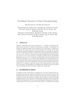 Coordinate Systems in Vision Neurophysiology