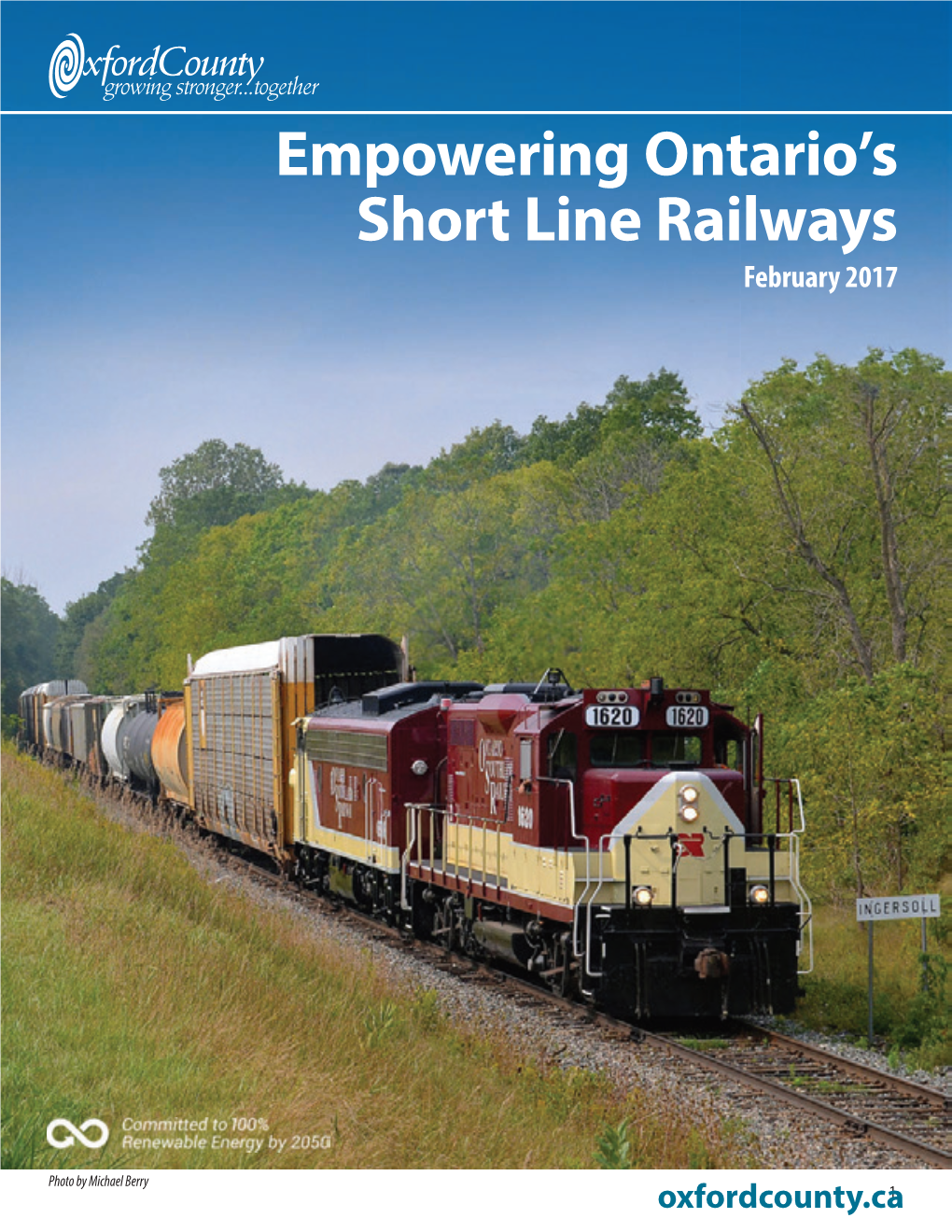 Empowering Ontario's Short Line Railways