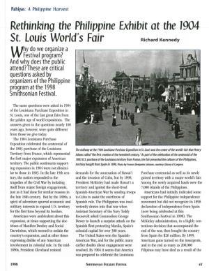 Rethinking the Philippine Exhibit at the 1904 St. Louis World's Fair