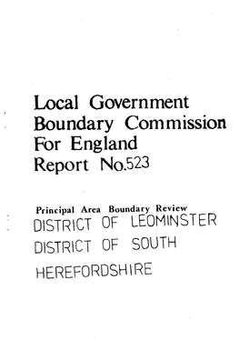 Local Government Boundary Commission for England Report No.523