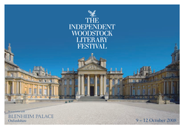Woodstock and Blenheim Palace Woodstock Literary Festival – and the Joy of Books