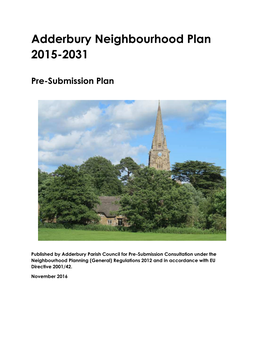 Adderbury Neighbourhood Plan 2015-2031