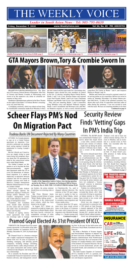 Scheer Flays PM's Nod on Migration Pact