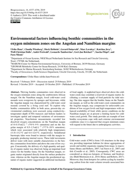 Articles by Tidal Mix- Mounds Were Overgrown by Sponges and Bryozoans, While Ing