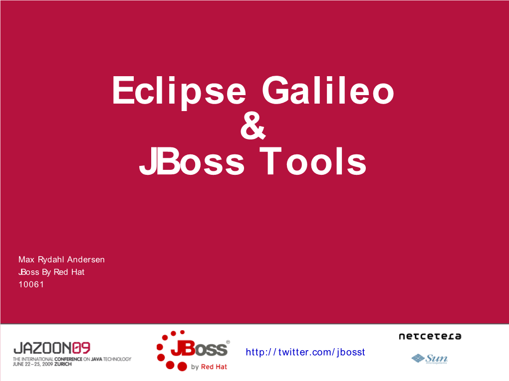 Eclipse Galileo & Jboss Tools