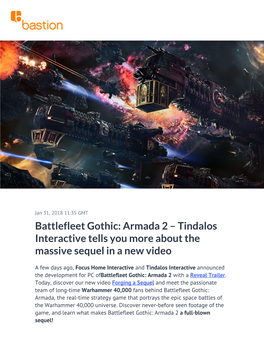 Battlefleet Gothic: Armada 2 – Tindalos Interactive Tells You More About the Massive Sequel in a New Video