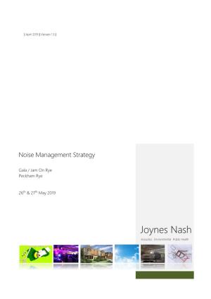 Peckham Rye Noise Management Strategy