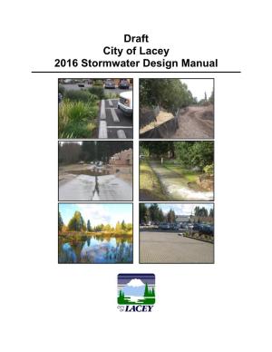 Draft City of Lacey 2016 Stormwater Design Manual