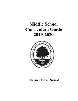 Middle School Curriculum Guide 2019-2020