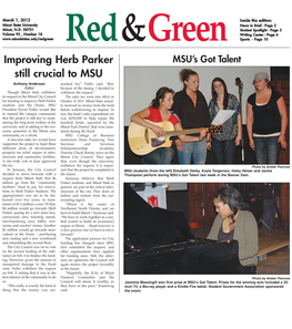 March 1, 2012 Inside This Edition: Minot State University News in Brief - Page 2 Minot, N.D