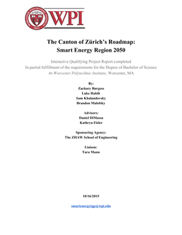 The Canton of Zürich's Roadmap: Smart Energy Region 2050