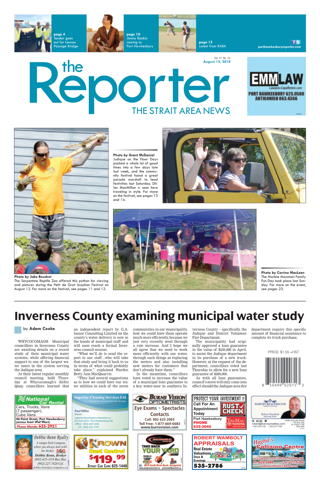 Inverness County Examining Municipal Water Study