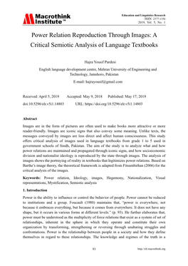 A Critical Semiotic Analysis of Language Textbooks
