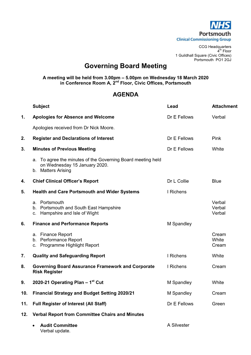 Governing Board Meeting