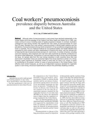 Coal Workers' Pneumoconiosis