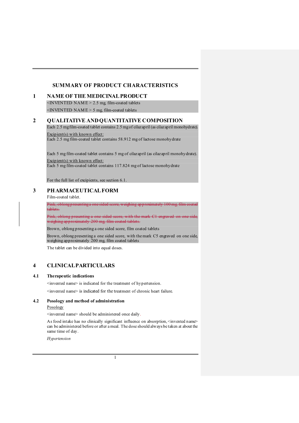 Part IB Summary of Product Characteristics