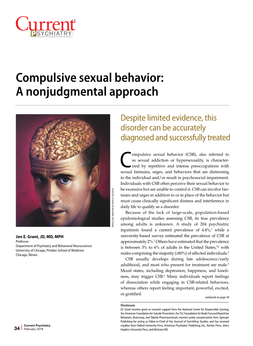Compulsive Sexual Behavior: a Nonjudgmental Approach