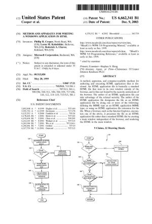 (12) United States Patent (10) Patent No.: US 6,662,341 B1 Cooper Et Al