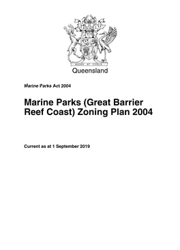 Marine Parks (Great Barrier Reef Coast) Zoning Plan 2004