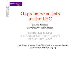 Gaps Between Jets at the LHC