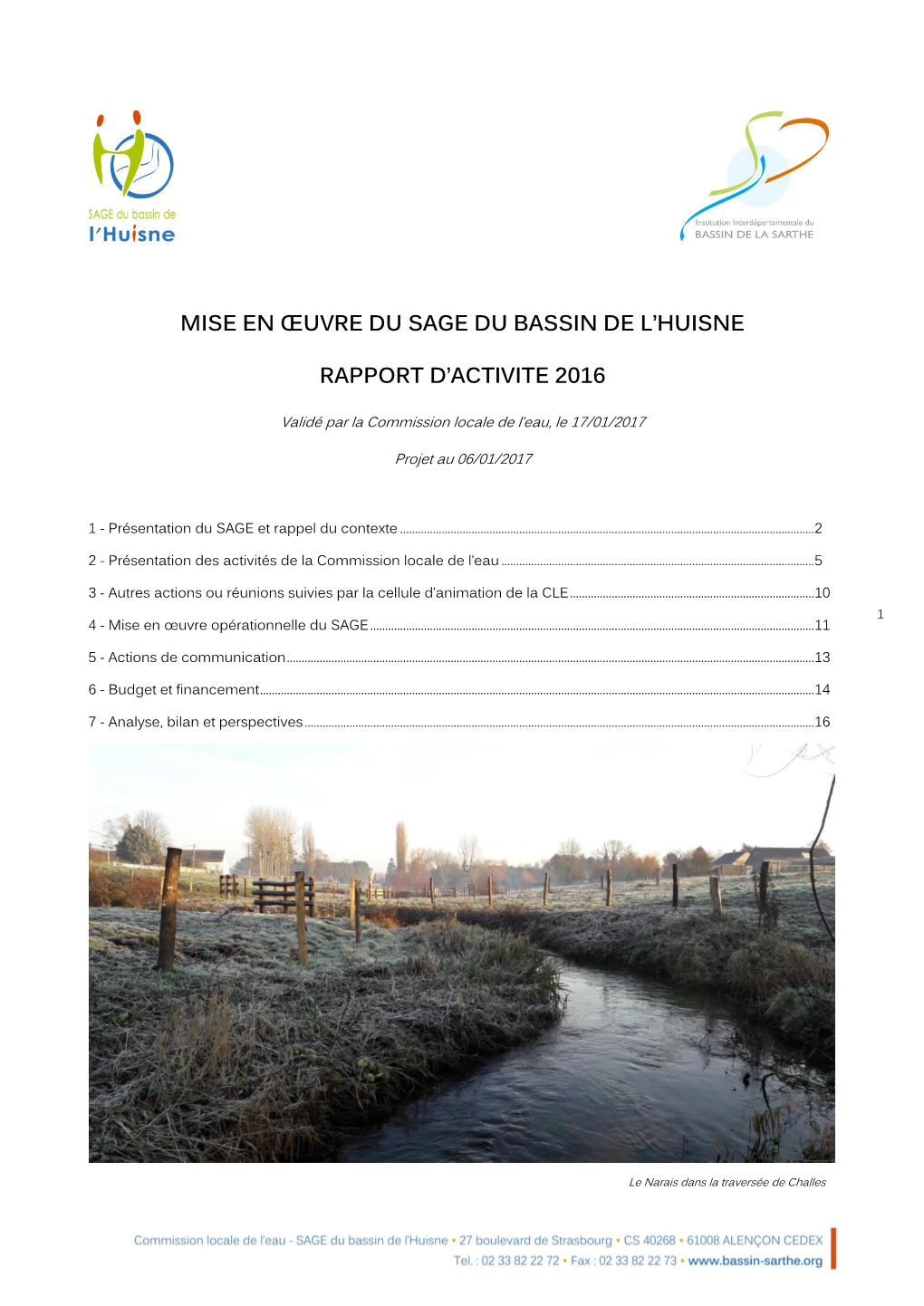 Mise En Œuvre Du Sage Du Bassin De L'huisne Rapport D