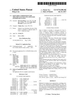 (12) United States Patent (10) Patent No.: US 9,713,596 B2 Hong Et Al