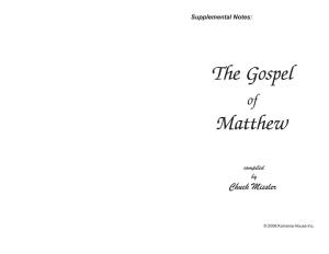 The Gospel Matthew
