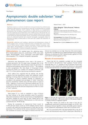 Asymptomatic Double Subclavian “Steal” Phenomenon: Case Report