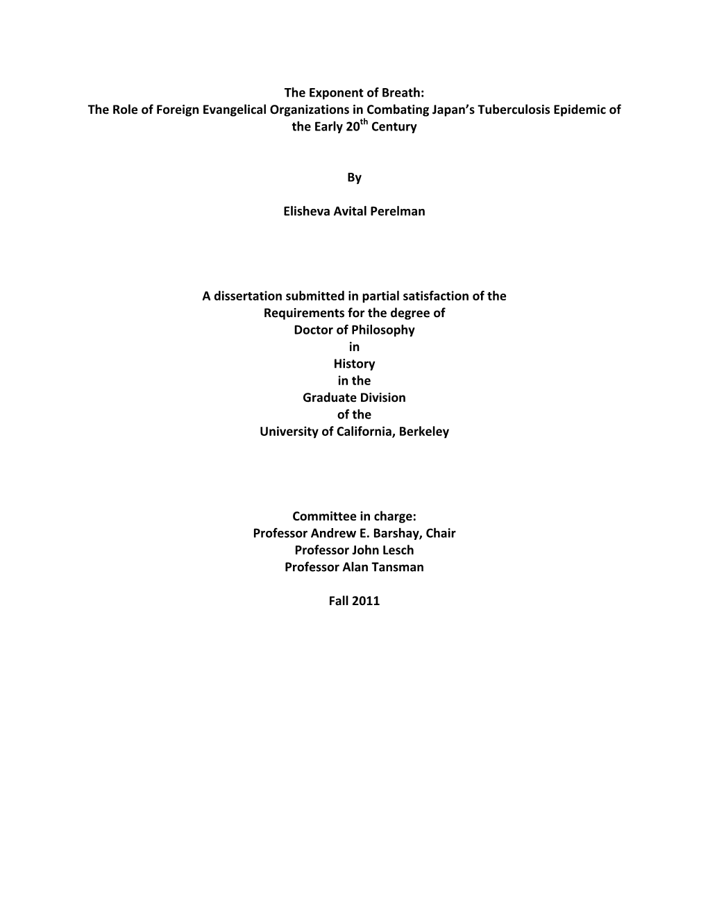 The Role of Foreign Evangelical Organizations in Combating Japan’S Tuberculosis Epidemic of the Early 20Th Century