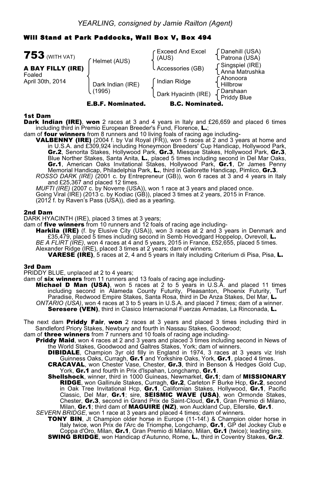 October Yearling Sale Book 1