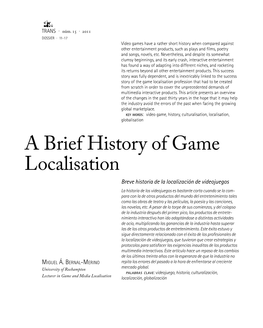 A Brief History of Game Localisation