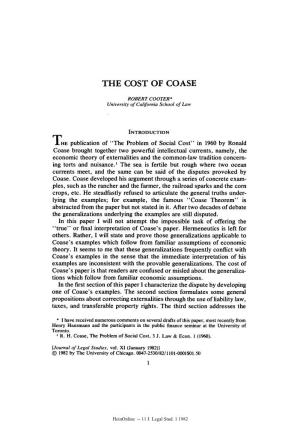 The Cost of Coase