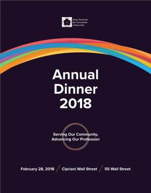 Annual Dinner 2018
