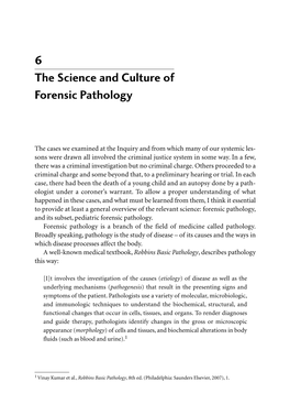 The Science and Culture of Forensic Pathology