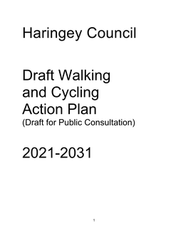 Draft Walking and Cycling Action Plan (Draft for Public Consultation)