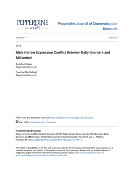 Male Gender Expression Conflict Between Baby Boomers and Millennials