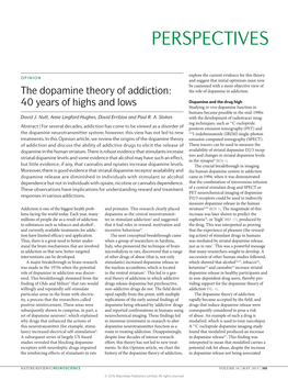 The Dopamine Theory of Addiction: 40 Years of Highs and Lows