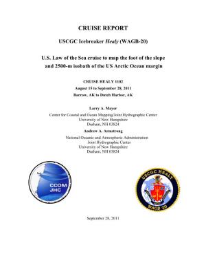 USCGC Icebreaker Healy (WAGB-20) US Law of the Sea Cruise to Map