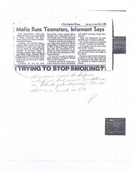 Mafia Runs Teamsters, Informant Says TRYING to STOP Sivii0king?)