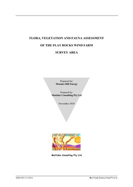 Flora and Vegetation Values Of